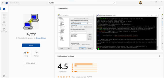 PuTTY 现已在 Microsoft Store 中提供-图示1
