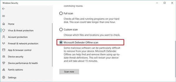 win10下windows defender脱机版扫描方法-图示2