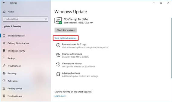 如何使用 Windows Update 在win10纯净版上更新驱动程序-图示1