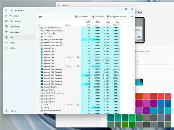 仔细看看Windows11即将推出的带有颜色和深色模式的任务管理器-图示3