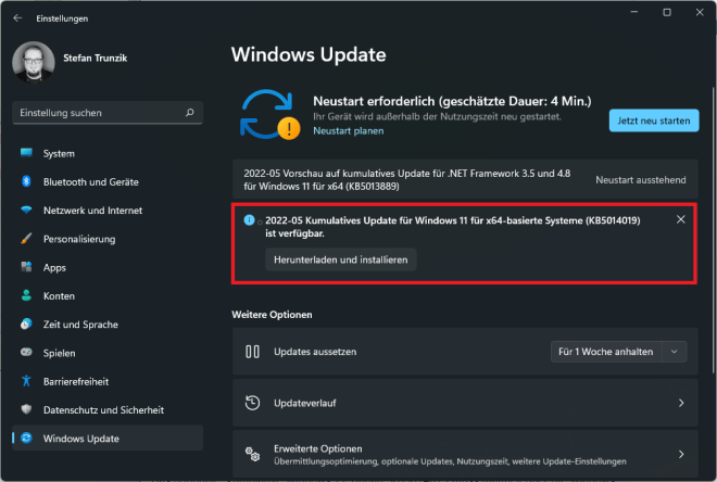 Windows 11补丁 KB5014019：新更新带来了聚光灯壁纸和错误修复-图示1