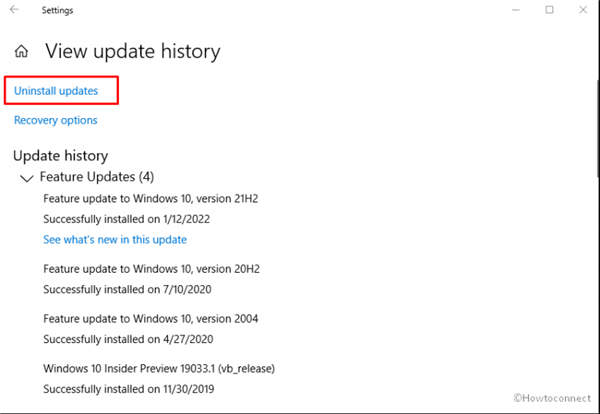如何从Windows10 21H2、21H1、20H2卸载KB5009596-图示2