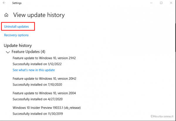 如何从Windows10?21H2、21H1和20H2卸载KB5010793-图示3