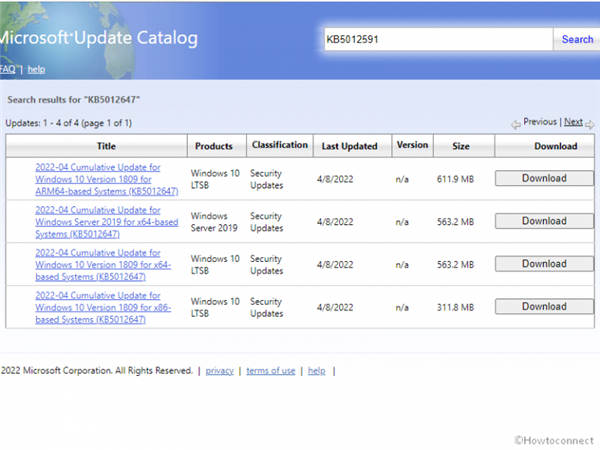 适用于Windows101909、1809更新的KB5012591和KB5012647-图示1