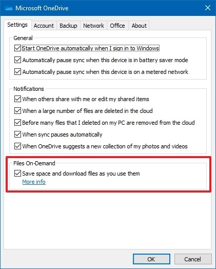 win10专业版下按需启用 OneDrive 文件方法-图示2